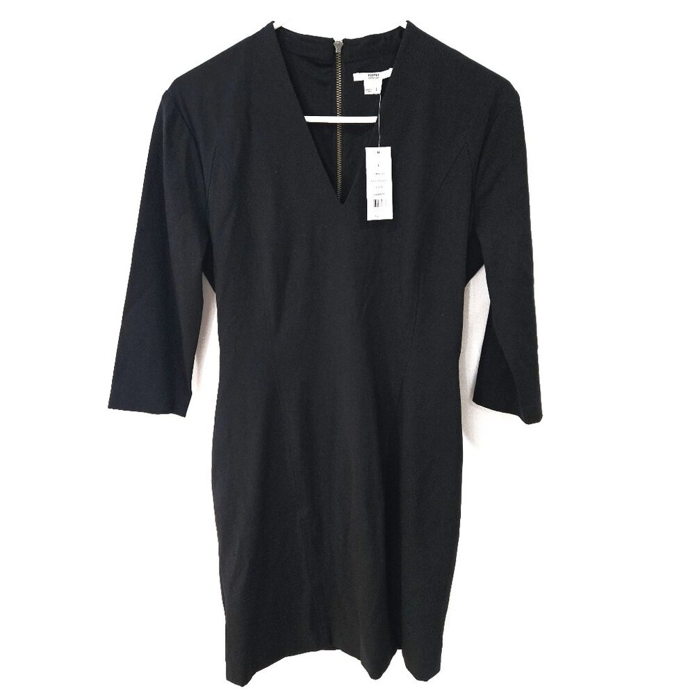 Helmut Lang Sz Large Womens Black Slim SLV DD Dress